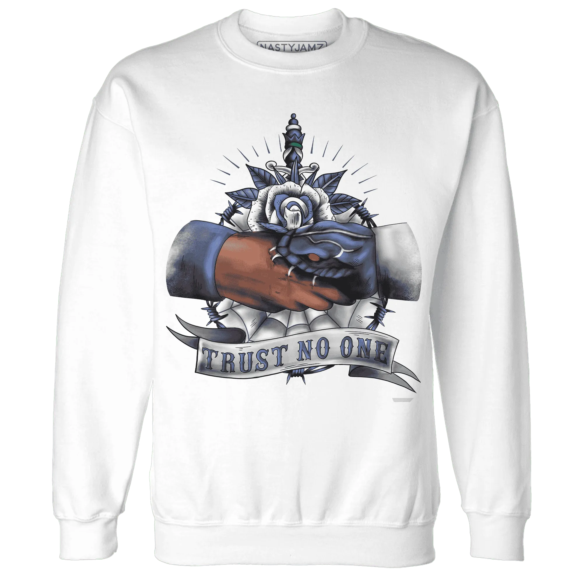 Low-Diffused-Blue-11s-Sweatshirt-Match-Trust-No-One-Old-School