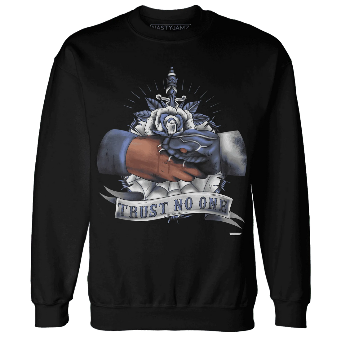 Low-Diffused-Blue-11s-Sweatshirt-Match-Trust-No-One-Old-School
