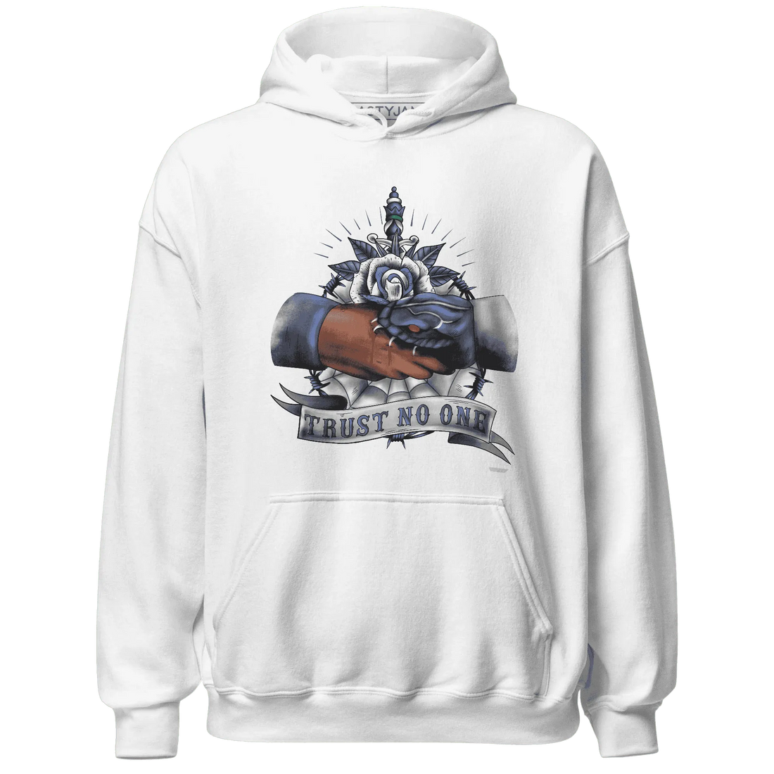 Low-Diffused-Blue-11s-Hoodie-Match-Trust-No-One-Old-School