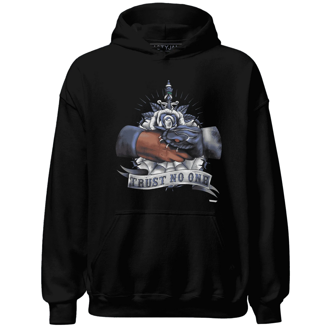 Low-Diffused-Blue-11s-Hoodie-Match-Trust-No-One-Old-School