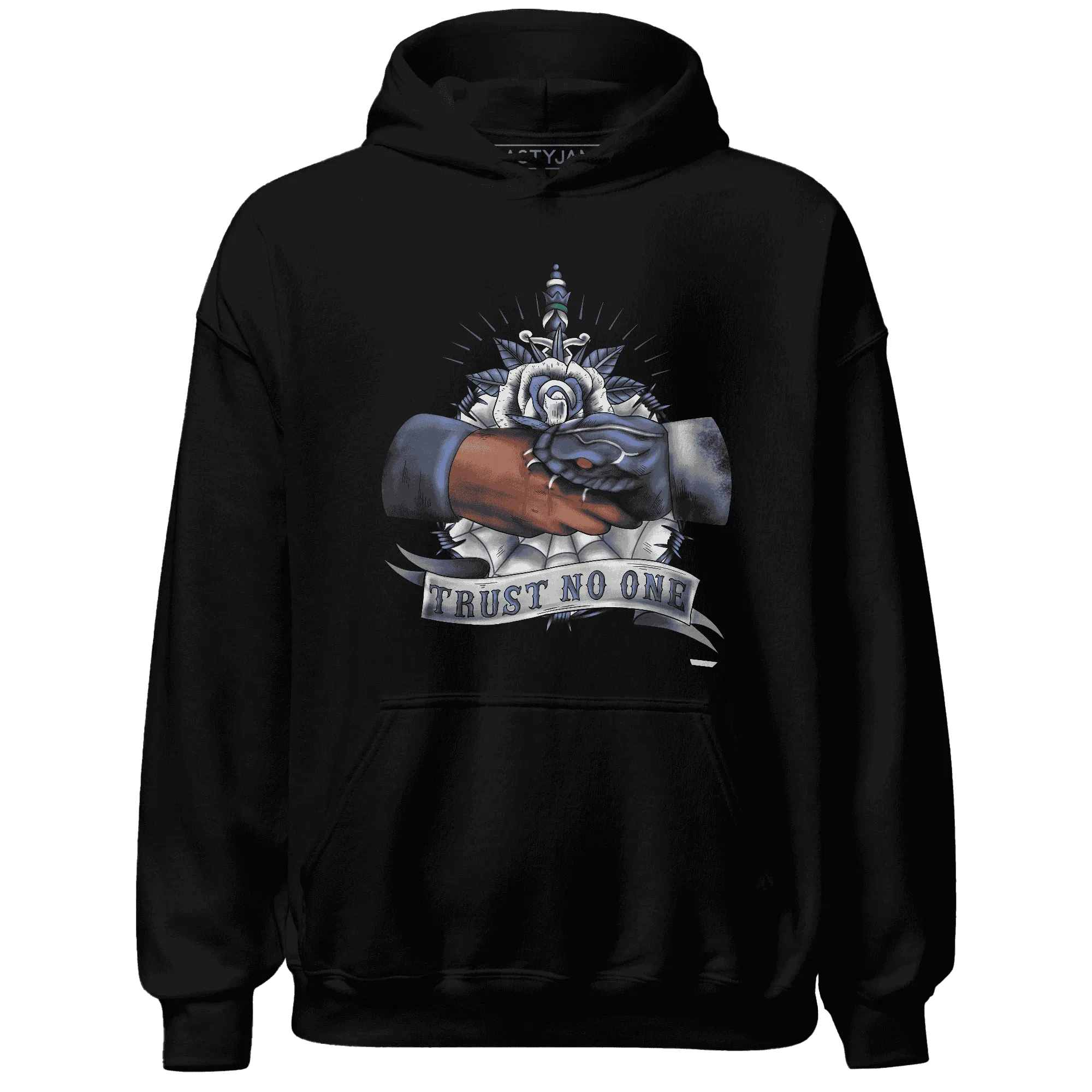 Low-Diffused-Blue-11s-Hoodie-Match-Trust-No-One-Old-School