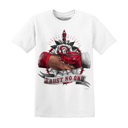 Retro Red Taxi 12s T Shirt Match Trust No One Old School - NastyJamz