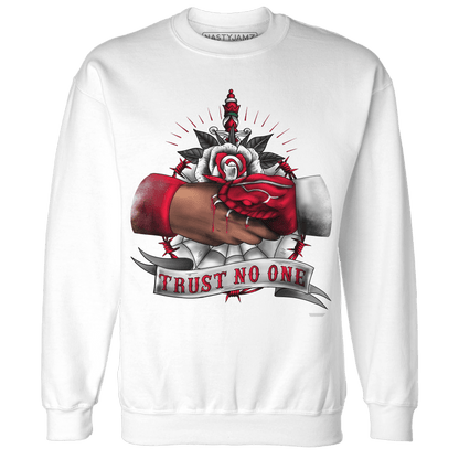 Retro Red Taxi 12s Sweatshirt Match Trust No One Old School - NastyJamz