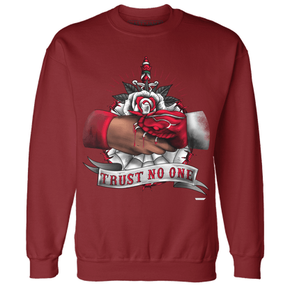 Retro Red Taxi 12s Sweatshirt Match Trust No One Old School - NastyJamz