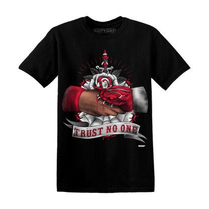 Retro Red Taxi 12s T Shirt Match Trust No One Old School - NastyJamz