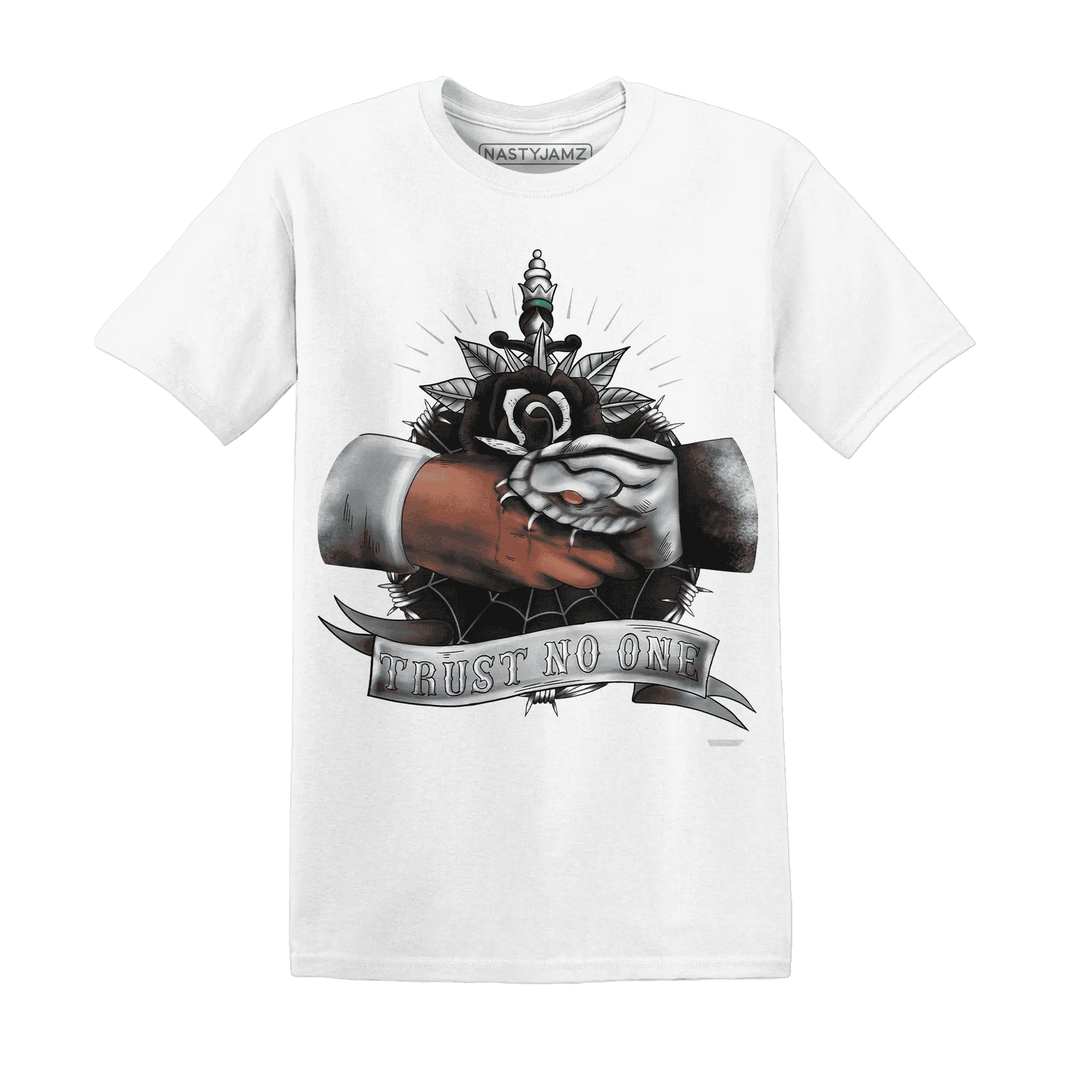 NastyJamz-Wolf-Grey-12s-T-Shirt-Match-Trust-No-One-Old-School