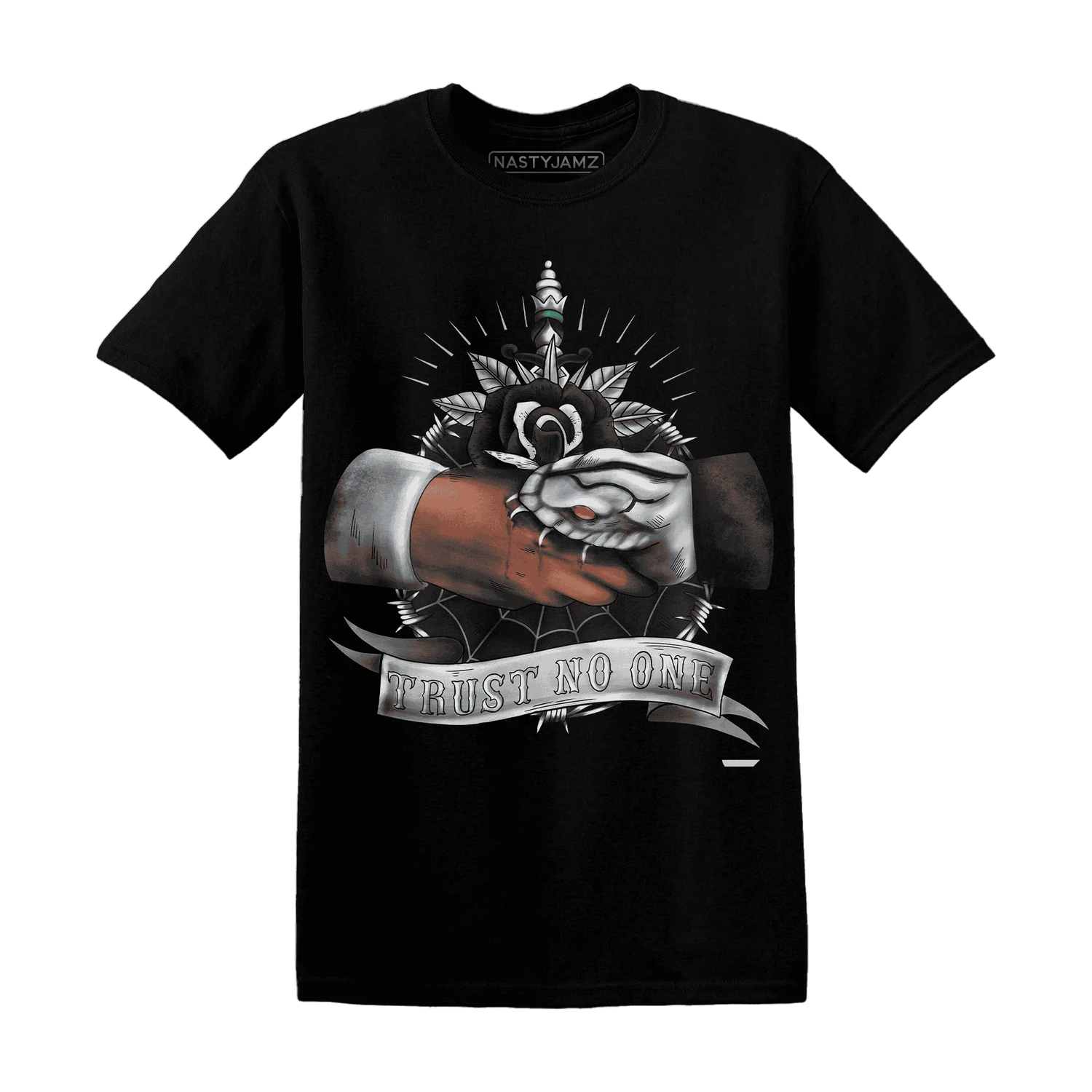 NastyJamz-Wolf-Grey-12s-T-Shirt-Match-Trust-No-One-Old-School