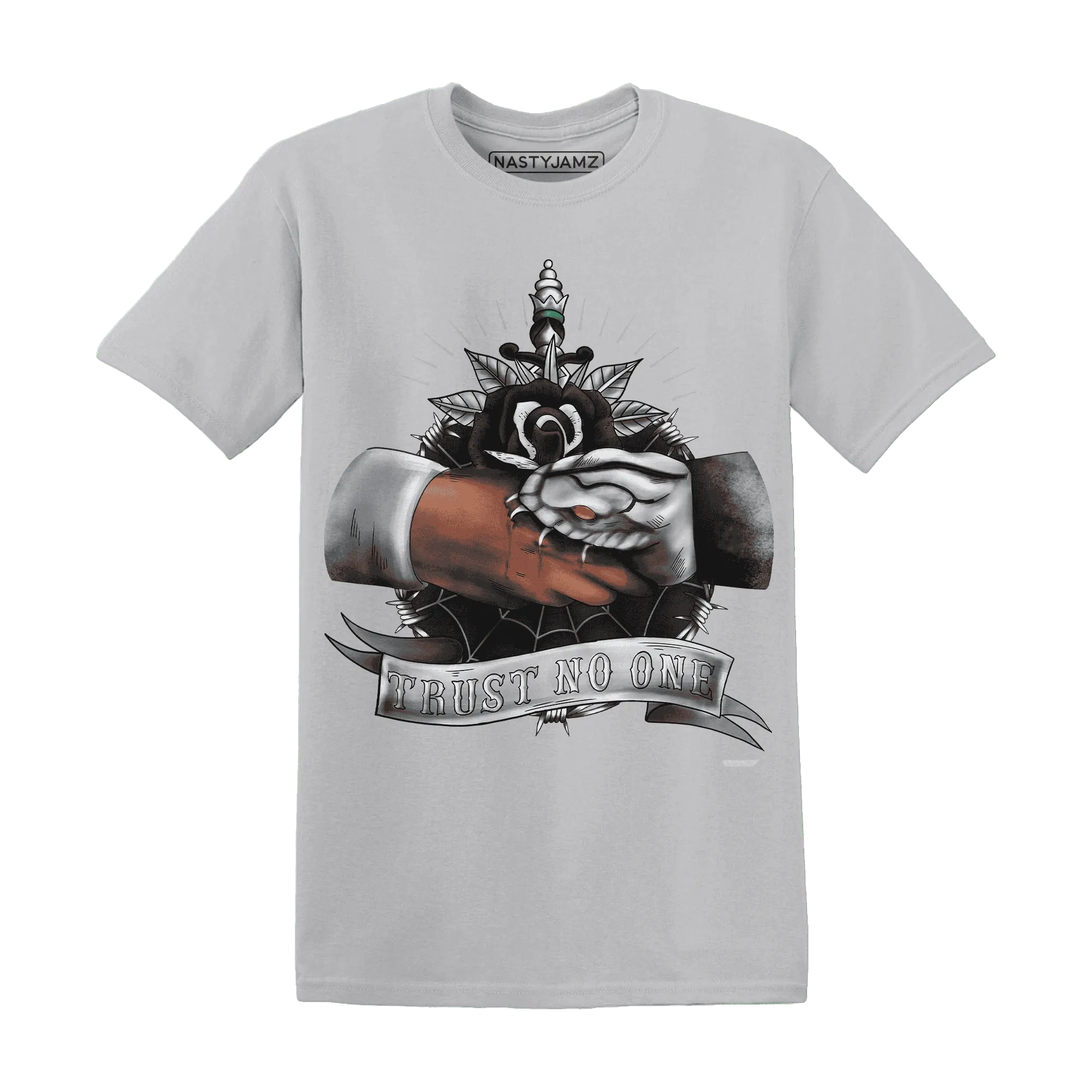 NastyJamz-Wolf-Grey-12s-T-Shirt-Match-Trust-No-One-Old-School