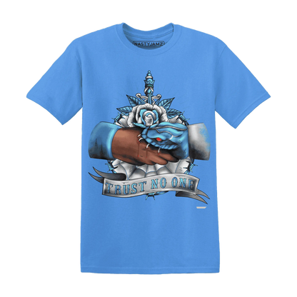 NastyJamz-Carolina-Blue-Univercitii-17s-T-Shirt-Match-Trust-No-One-Old-School
