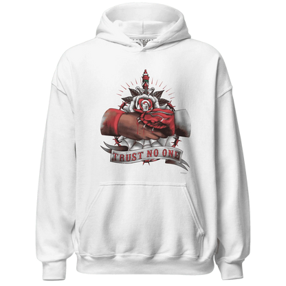Black-Toe-Reimagined-Red-White-1s-NastyJamz-Hoodie-Match-Trust-No-One-Old-School