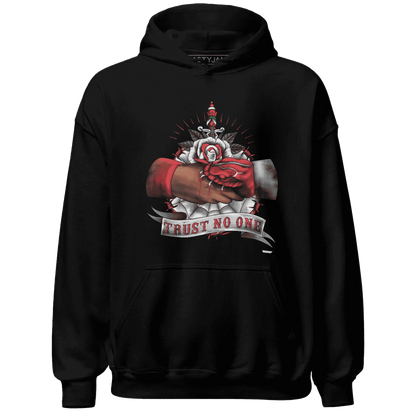 Black-Toe-Reimagined-Red-White-1s-NastyJamz-Hoodie-Match-Trust-No-One-Old-School