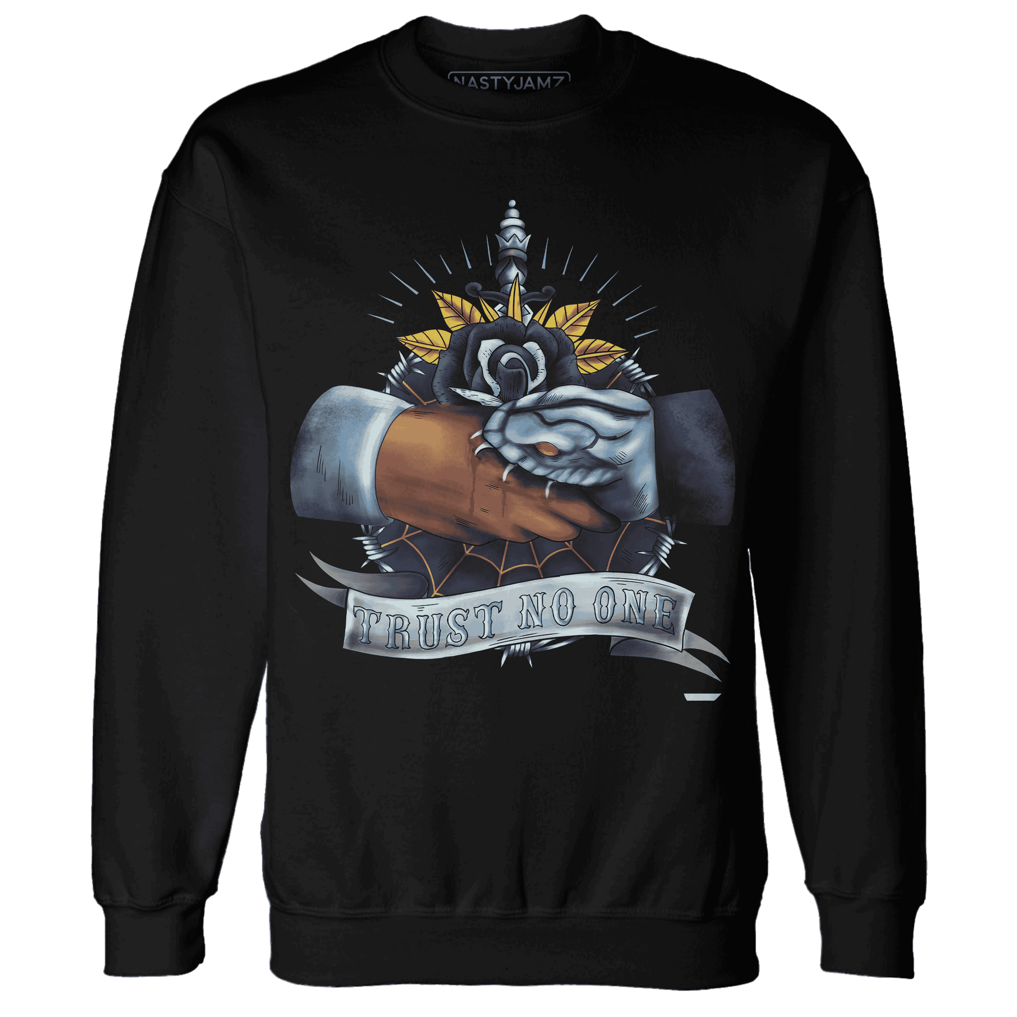 First In Flight 1s Sweatshirt Match Trust No One Old School - NastyJamz