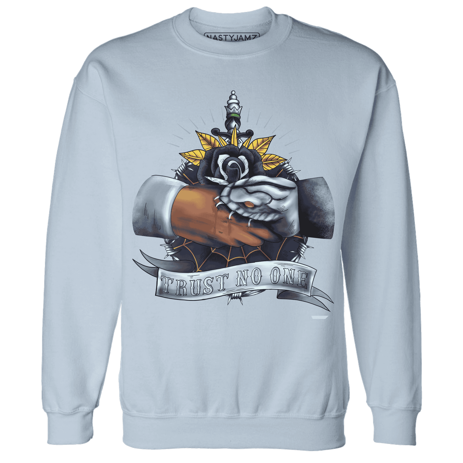 First In Flight 1s Sweatshirt Match Trust No One Old School - NastyJamz