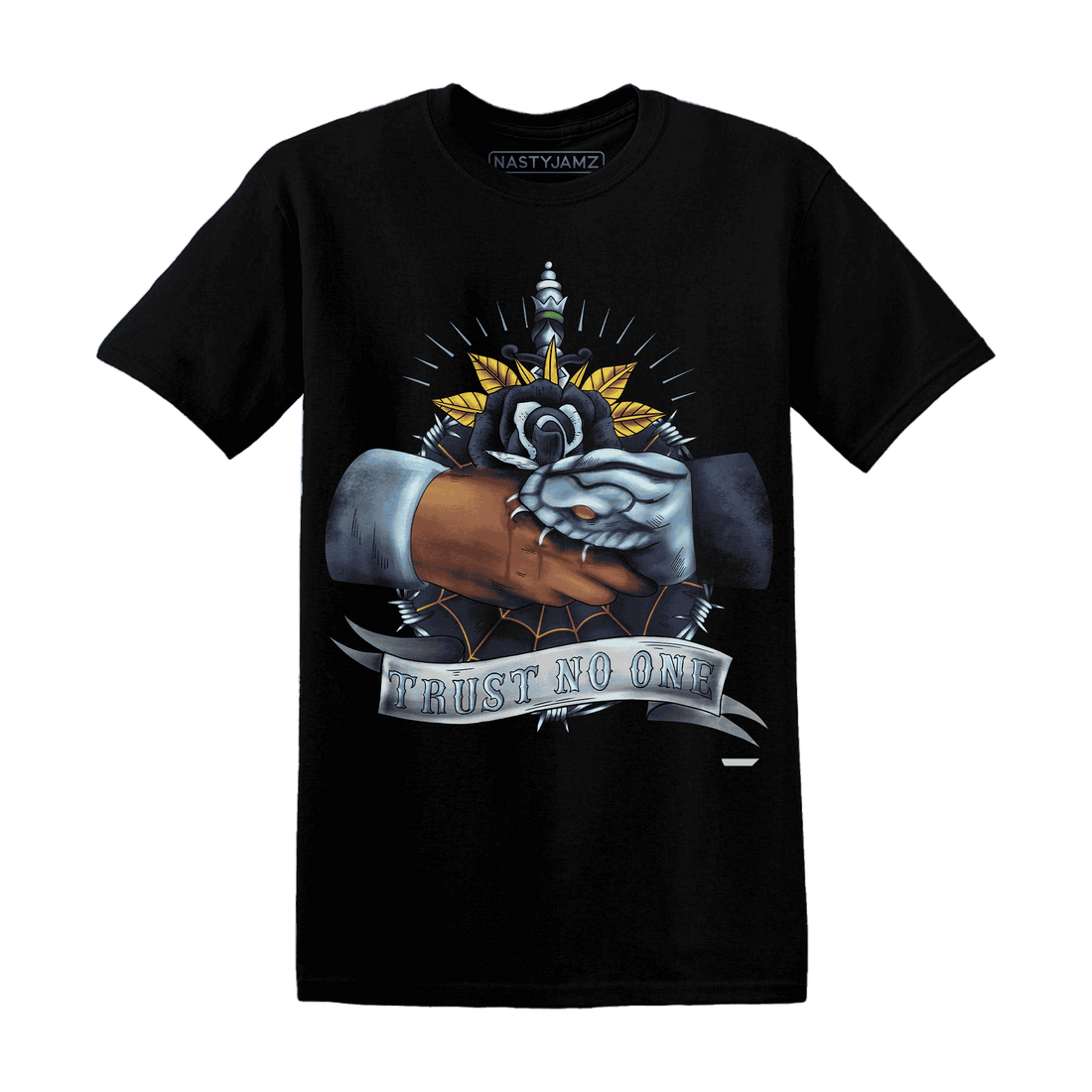 First In Flight 1s T Shirt Match Trust No One Old School - NastyJamz