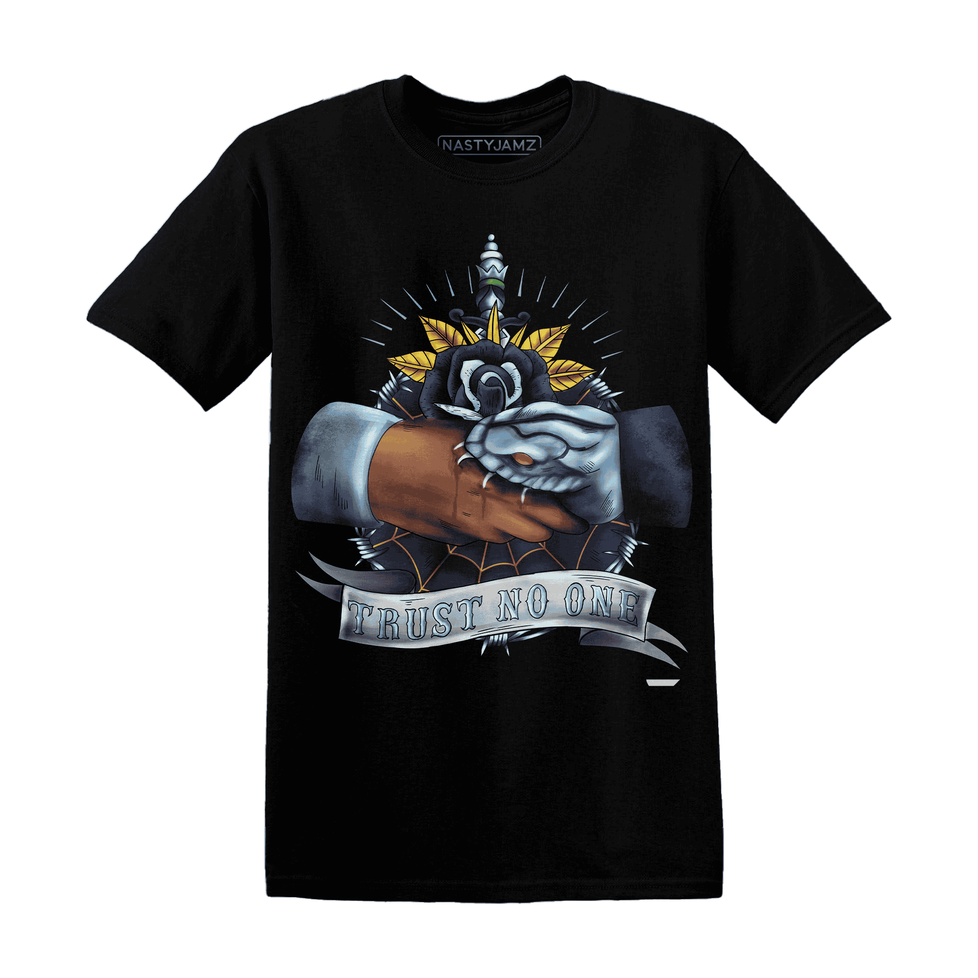 First In Flight 1s T Shirt Match Trust No One Old School - NastyJamz
