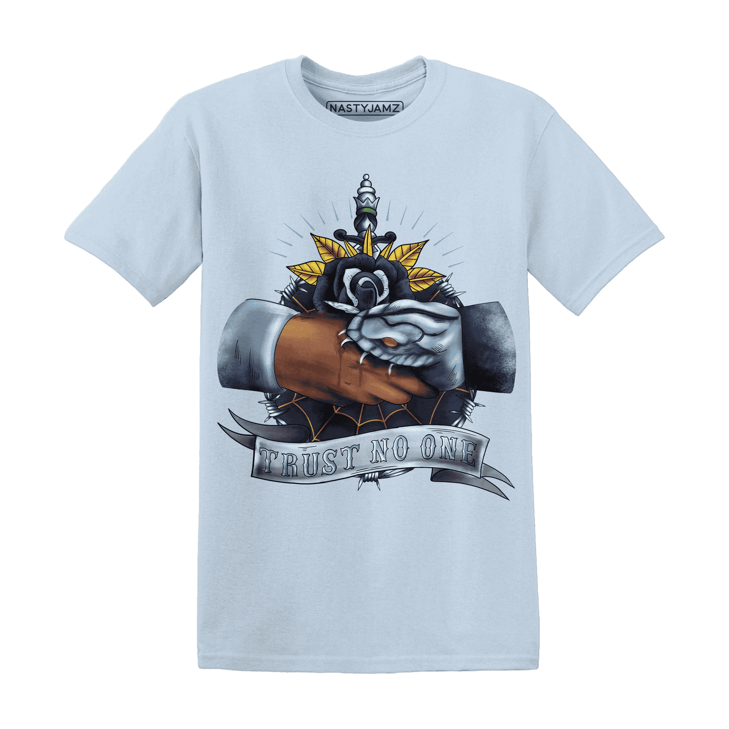 First In Flight 1s T Shirt Match Trust No One Old School - NastyJamz
