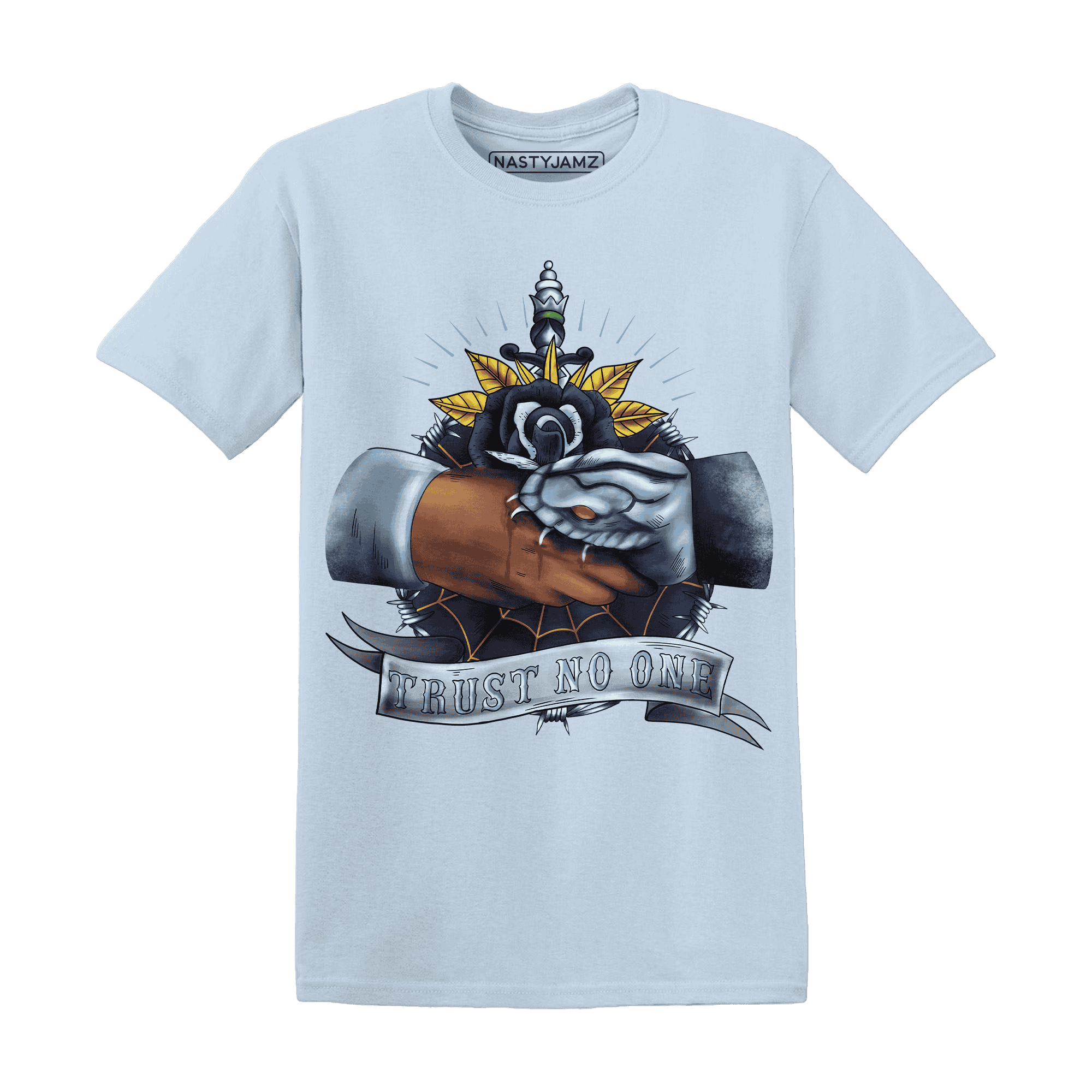 First In Flight 1s T Shirt Match Trust No One Old School - NastyJamz