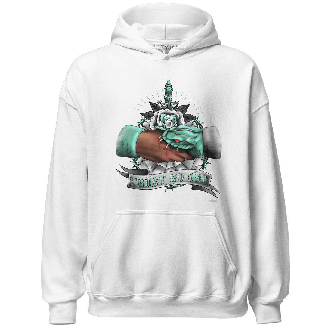 High OG Green Glow 1s Hoodie Match Trust No One Old School - NastyJamz