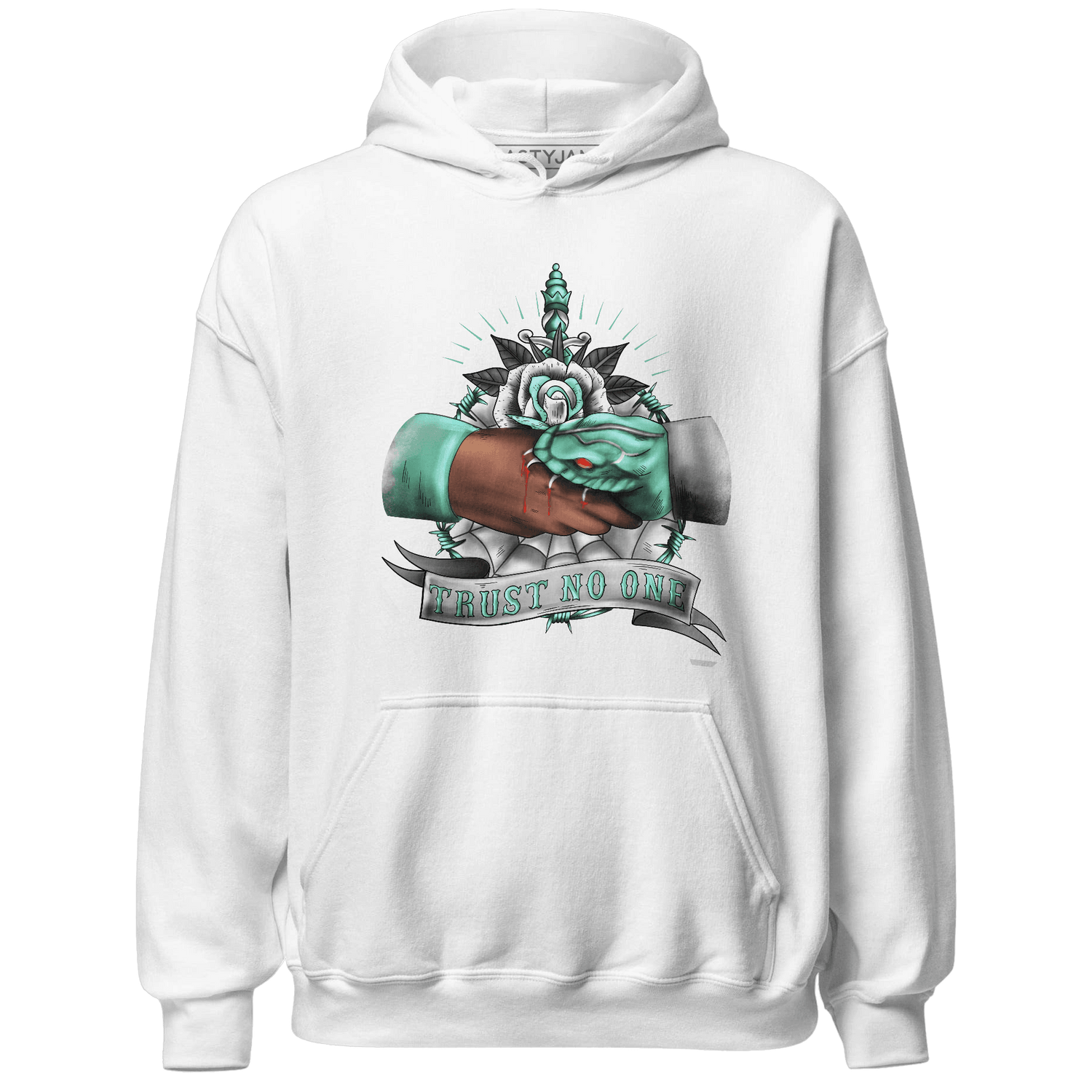 High OG Green Glow 1s Hoodie Match Trust No One Old School - NastyJamz
