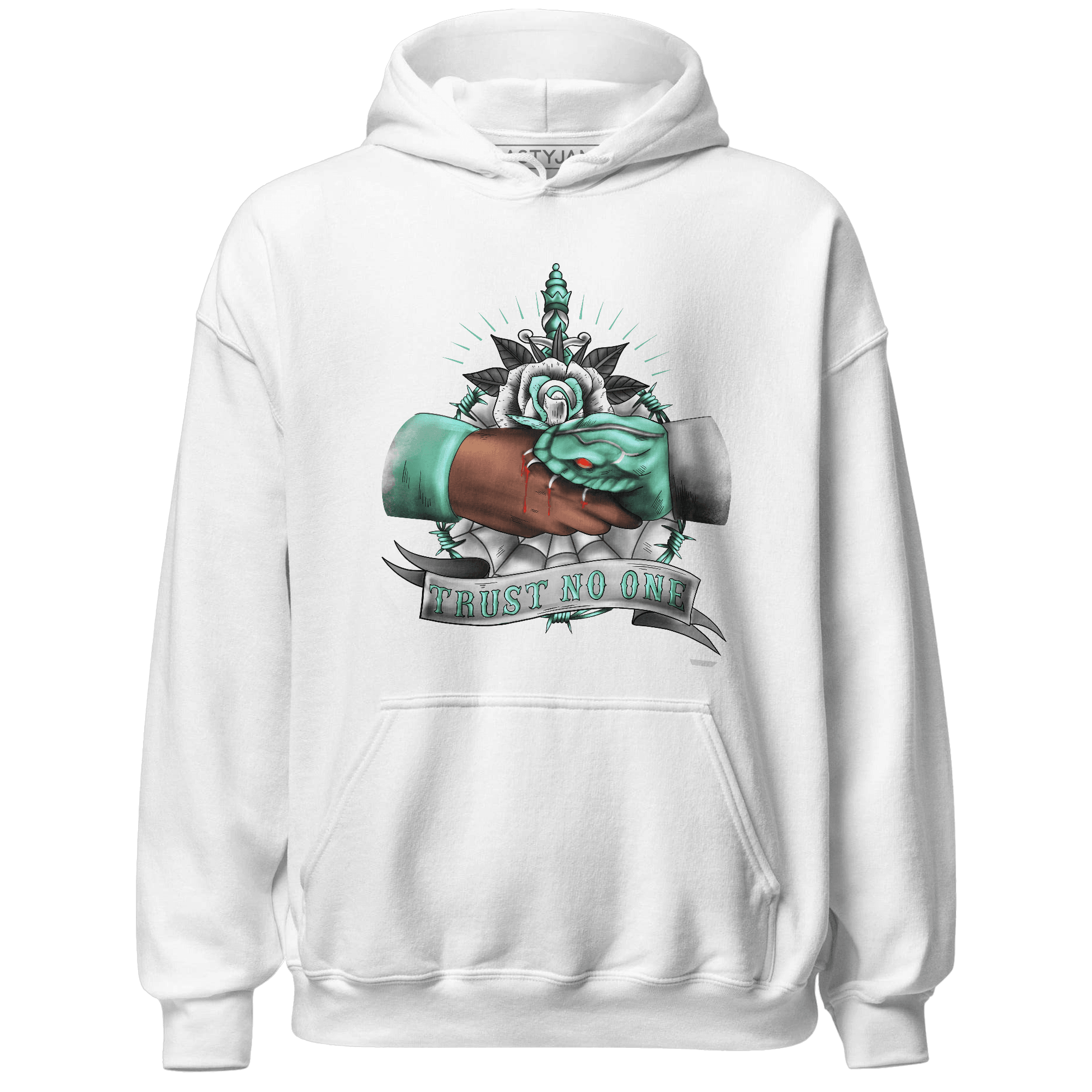 High OG Green Glow 1s Hoodie Match Trust No One Old School - NastyJamz
