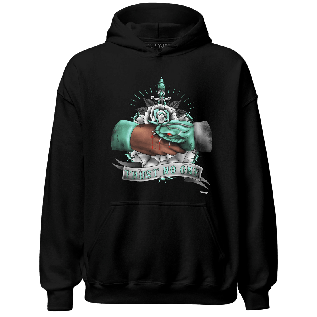 High OG Green Glow 1s Hoodie Match Trust No One Old School - NastyJamz