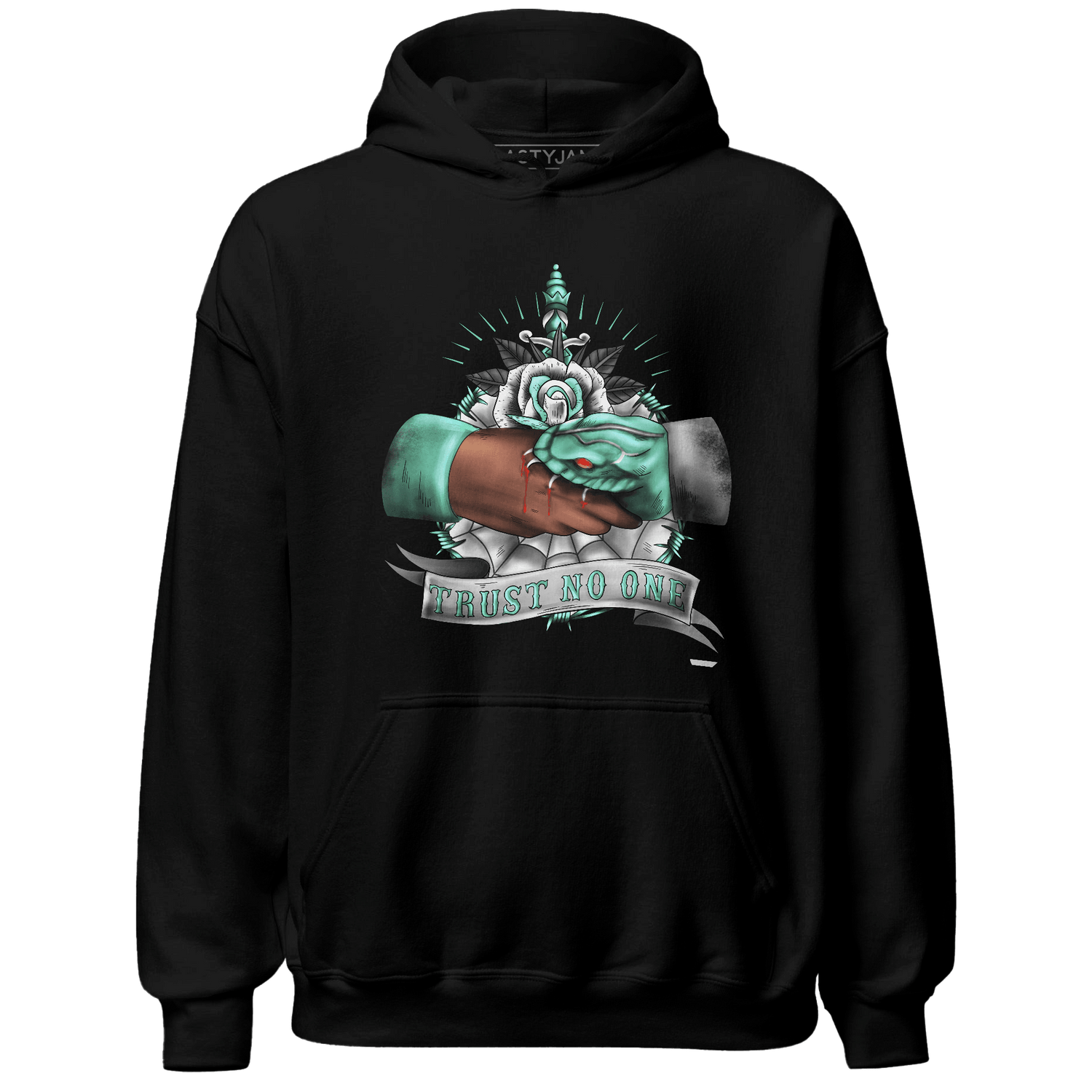 High OG Green Glow 1s Hoodie Match Trust No One Old School - NastyJamz