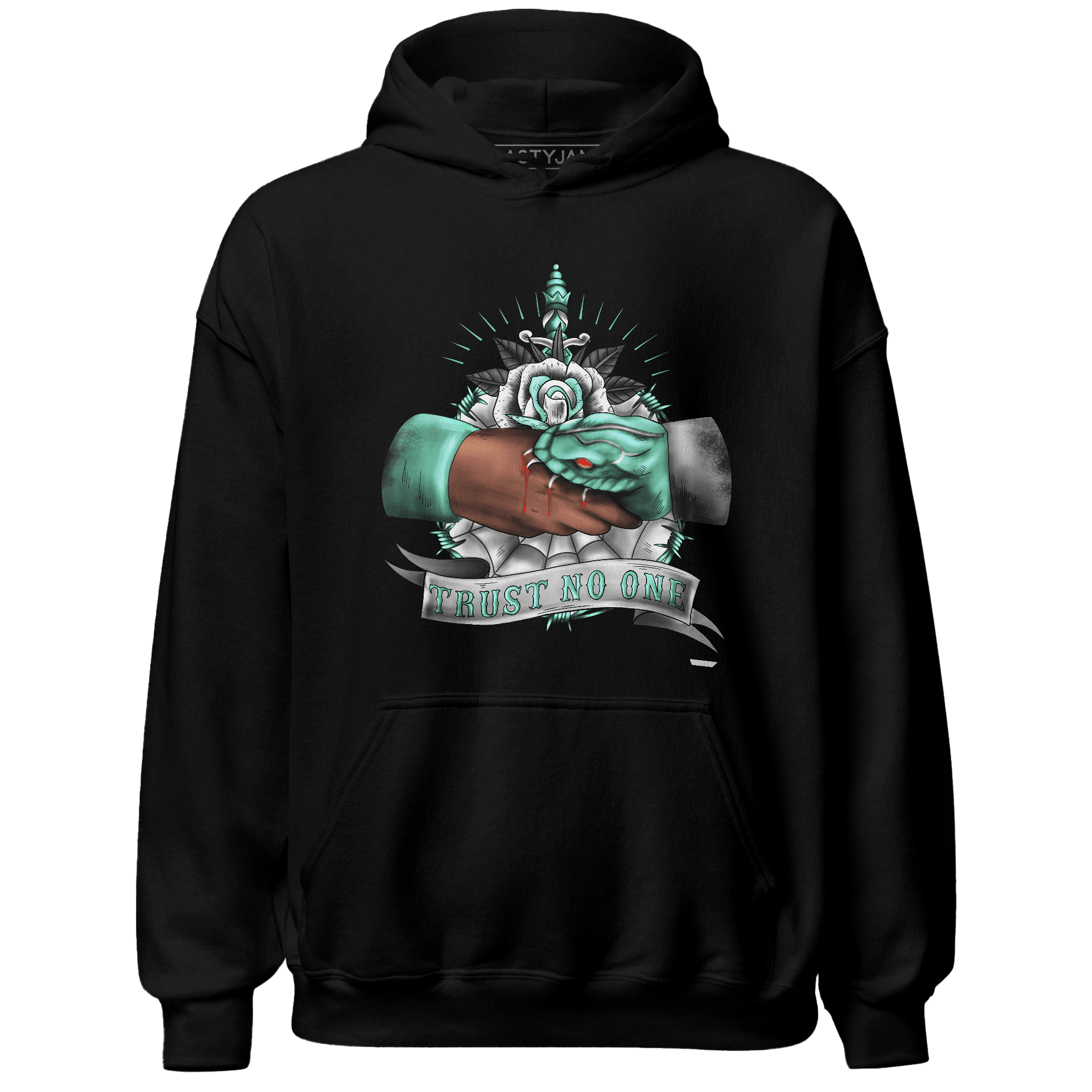High OG Green Glow 1s Hoodie Match Trust No One Old School - NastyJamz