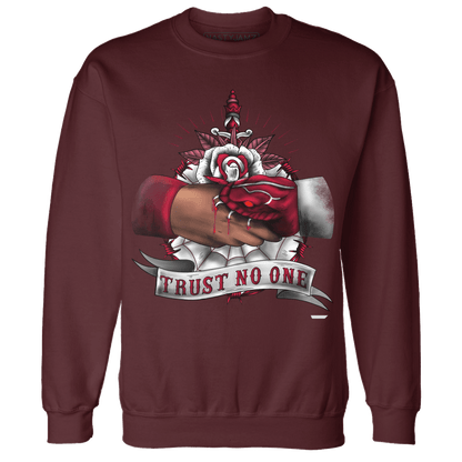 High White Team Red 1s Sweatshirt Match Trust No One Old School - NastyJamz