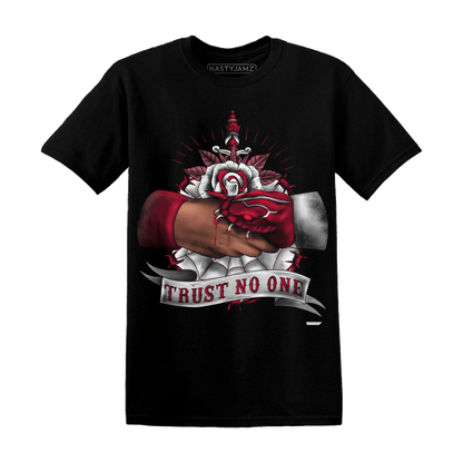 High White Team Red 1s T Shirt Match Trust No One Old School - NastyJamz