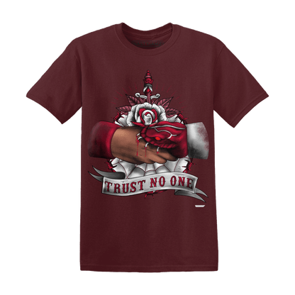 High White Team Red 1s T Shirt Match Trust No One Old School - NastyJamz