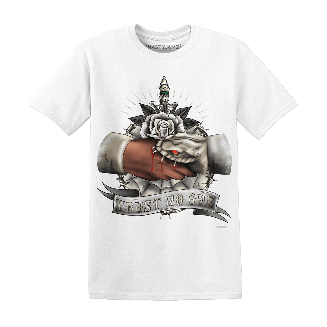 Latte 1s T Shirt Match Trust No One Old School - NastyJamz