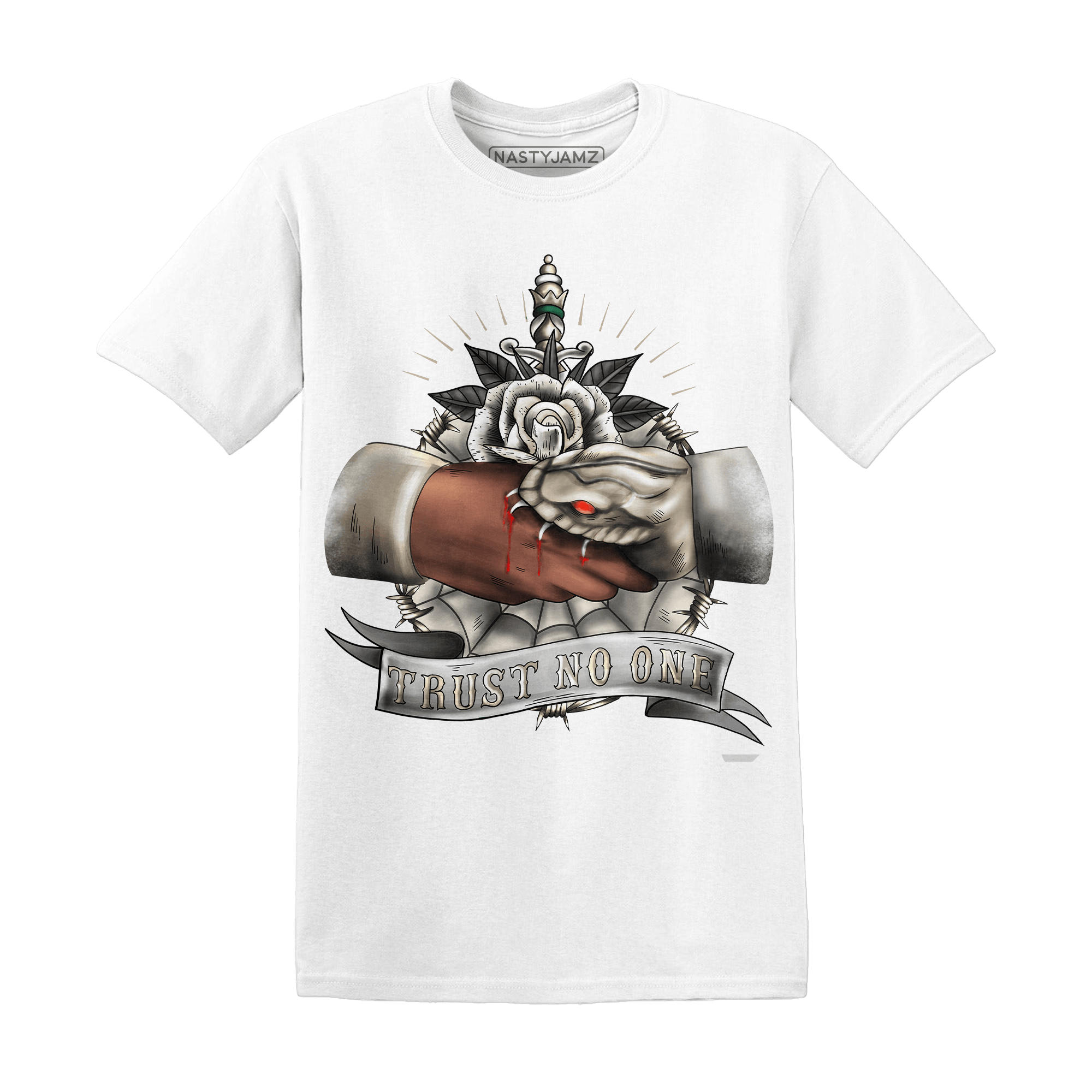 Latte 1s T Shirt Match Trust No One Old School - NastyJamz