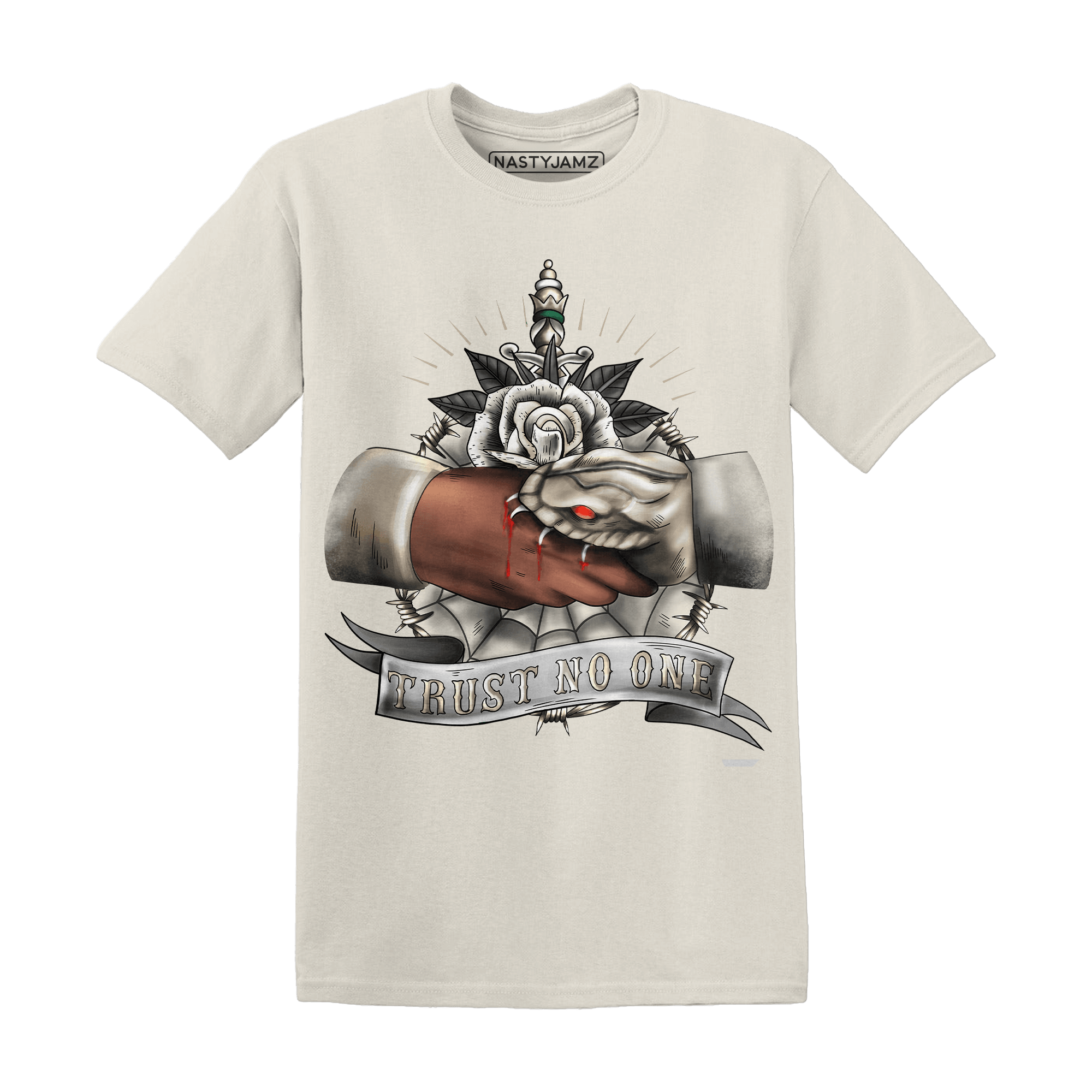 Latte 1s T Shirt Match Trust No One Old School - NastyJamz