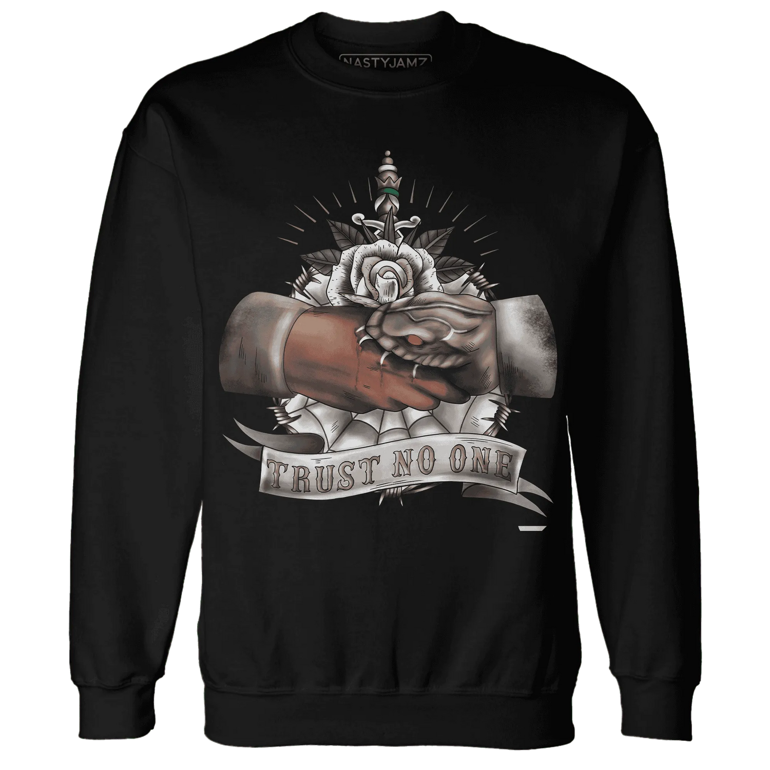 NastyJamz-Low-Mocha-1s-Sweatshirt-Match-Trust-No-One-Old-School