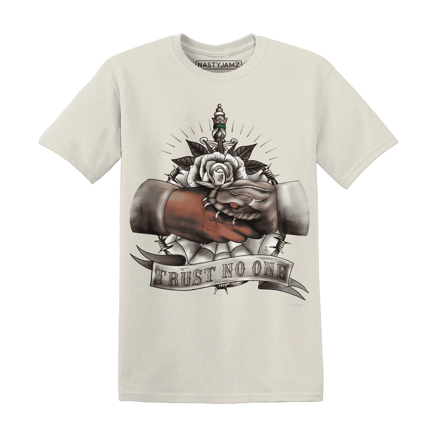 NastyJamz-Low-Mocha-1s-T-Shirt-Match-Trust-No-One-Old-School