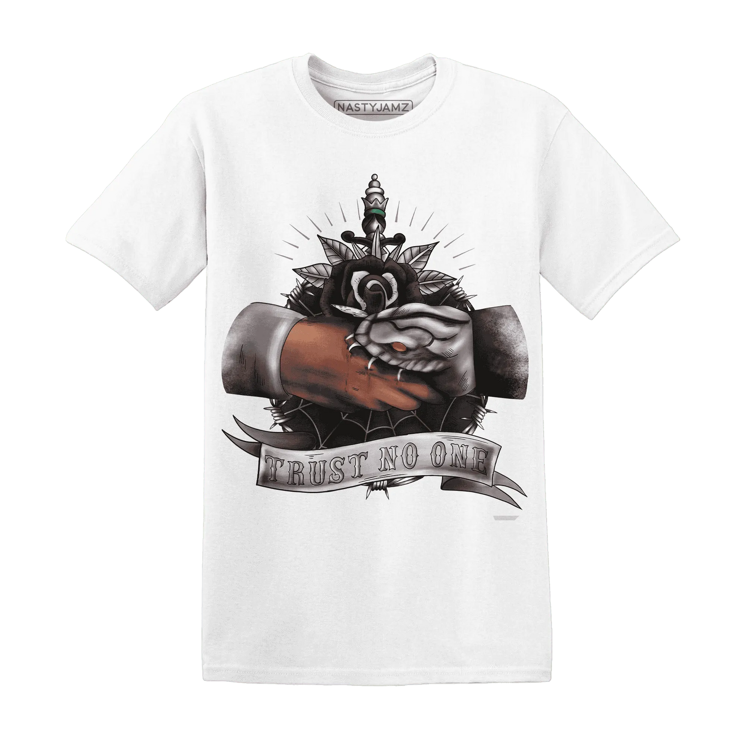 NastyJamz-Black-Violet-Ore-3s-T-Shirt-Match-Trust-No-One-Old-School
