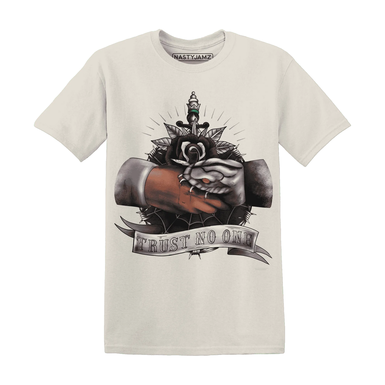 NastyJamz-Black-Violet-Ore-3s-T-Shirt-Match-Trust-No-One-Old-School