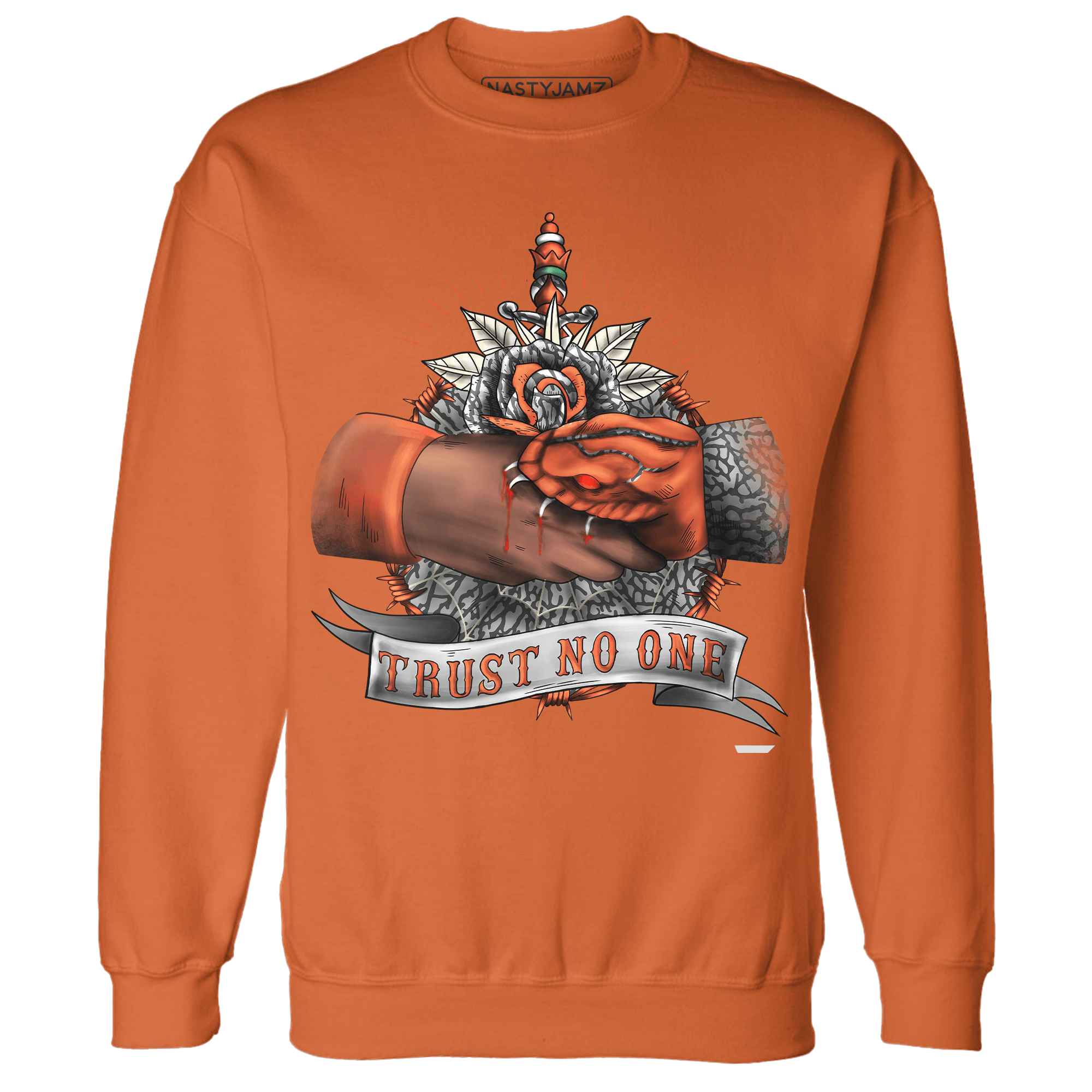 Georgia Peach 3s Sweatshirt Match Trust No One Old School - NastyJamz