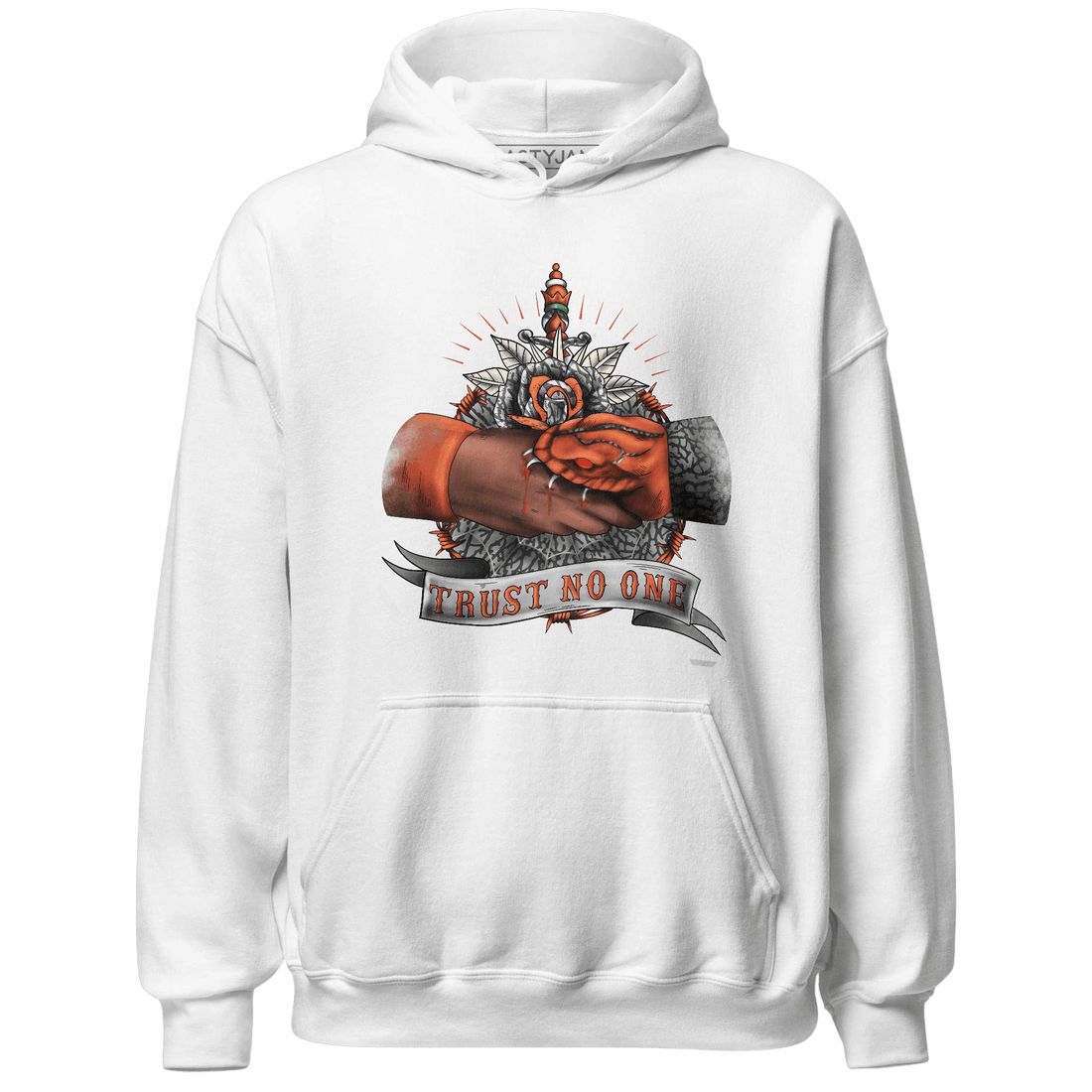 Georgia Peach 3s Hoodie Match Trust No One Old School - NastyJamz