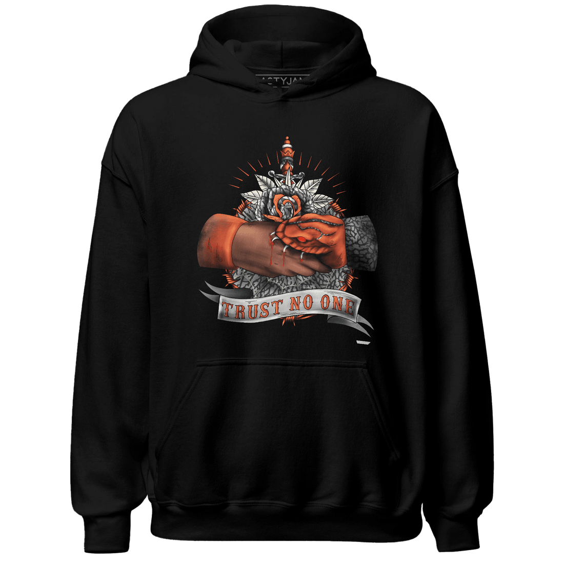 Georgia Peach 3s Hoodie Match Trust No One Old School - NastyJamz