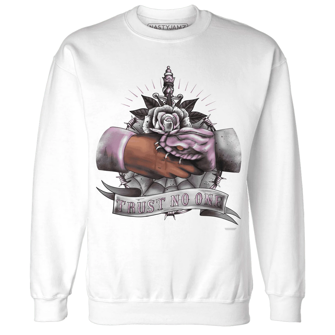 Orchid-Neutral-Grey-Black-White-4s-NastyJamz-Sweatshirt-Match-Trust-No-One-Old-School