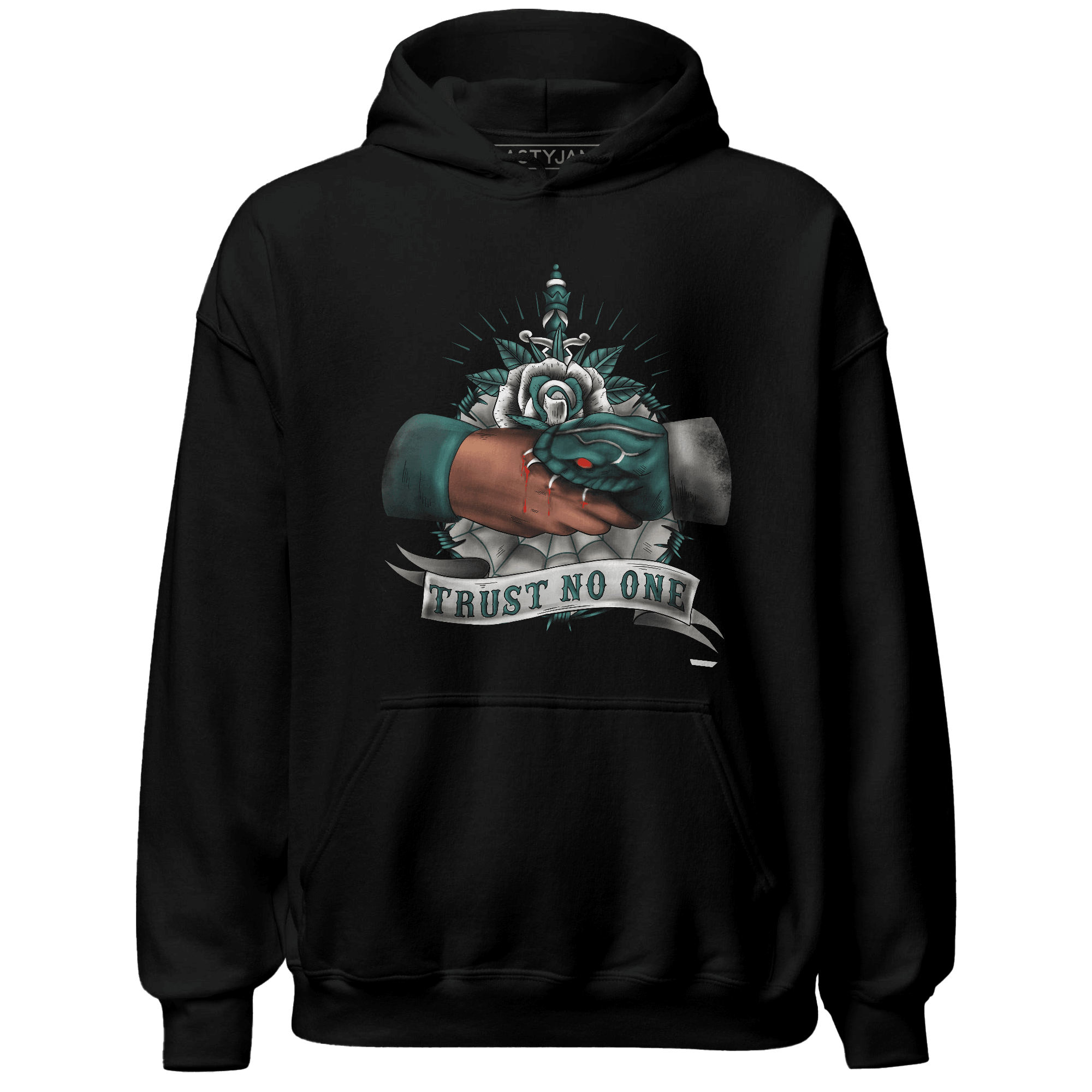 Oxidized Green 4s Hoodie Match Trust No One Old School - NastyJamz