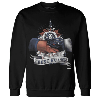 White-Navy-6s-Sweatshirt-Match-Trust-No-One-Old-School