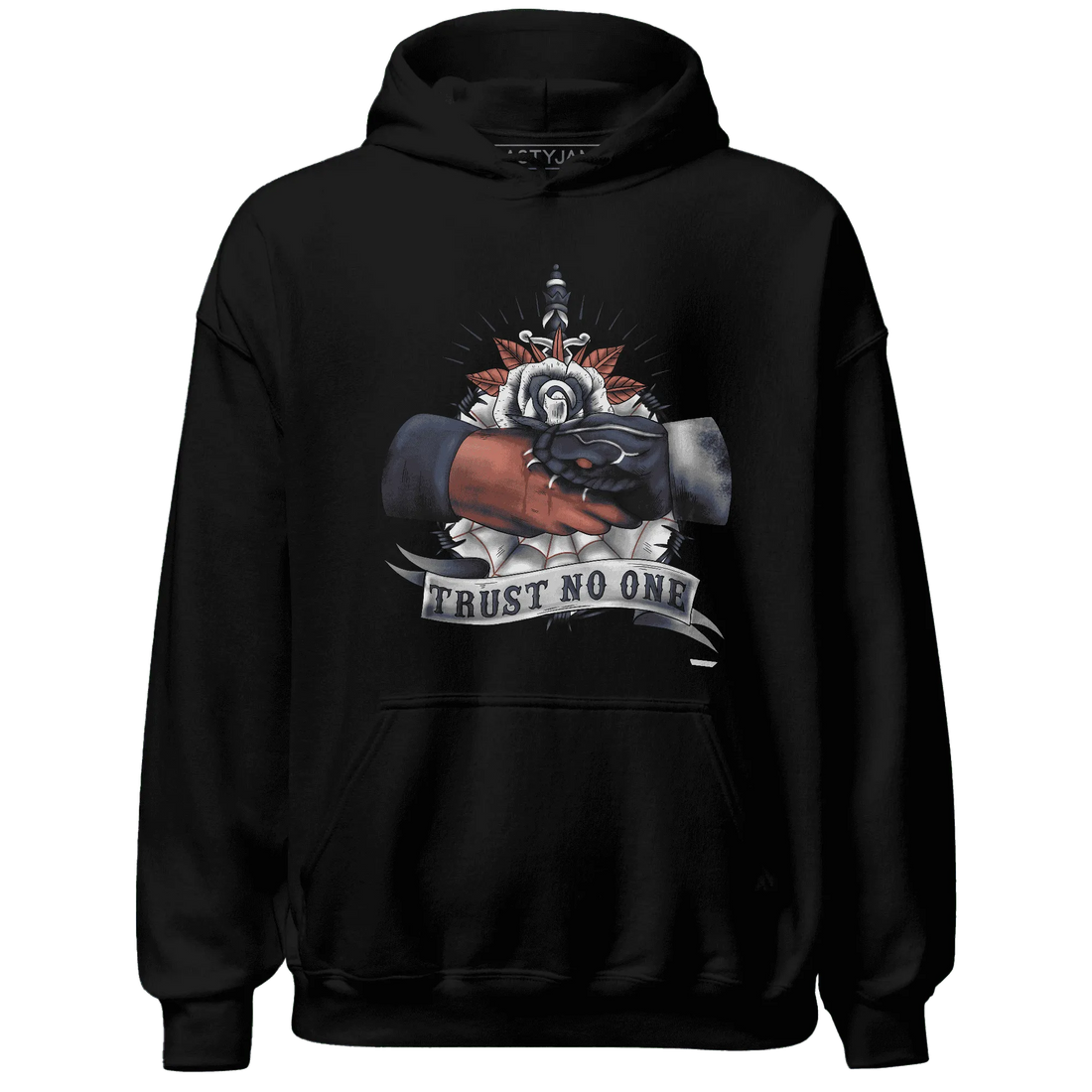 White-Navy-6s-Hoodie-Match-Trust-No-One-Old-School