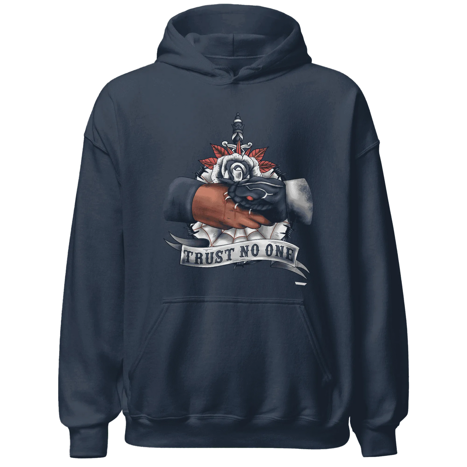 White-Navy-6s-Hoodie-Match-Trust-No-One-Old-School