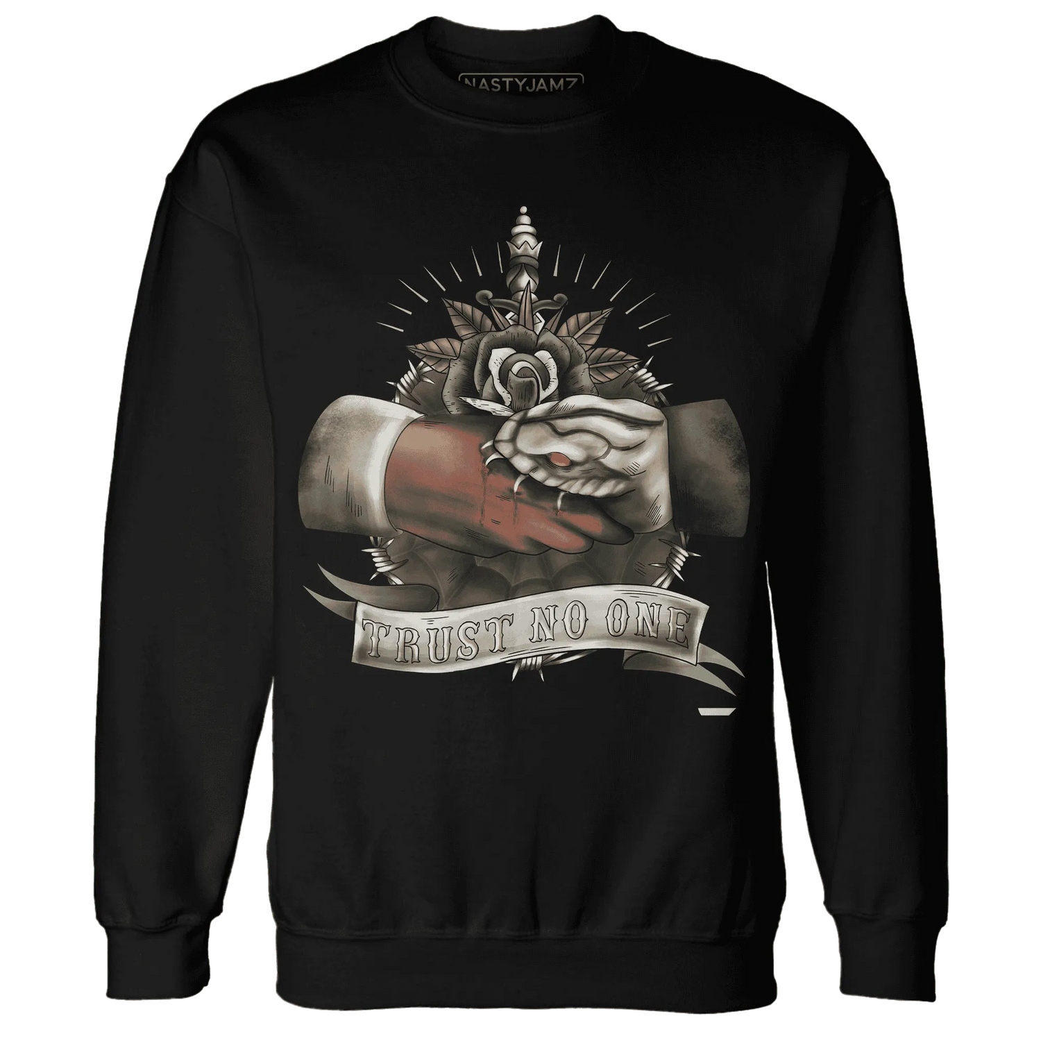 AM-1-Essential-Premium-NastyJamz-Sweatshirt-Match-Trust-No-One-Old-School