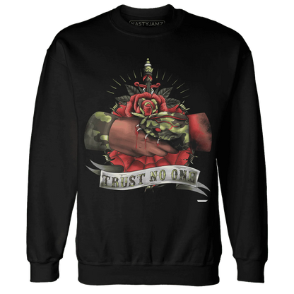AM-90-Dark-Sage-Solar-Red-NastyJamz-Sweatshirt-Match-Trust-No-One-Old-School