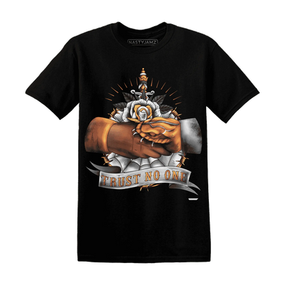 NastyJamz-AM-TW-White-Orange-T-Shirt-Match-Trust-No-One-Old-School