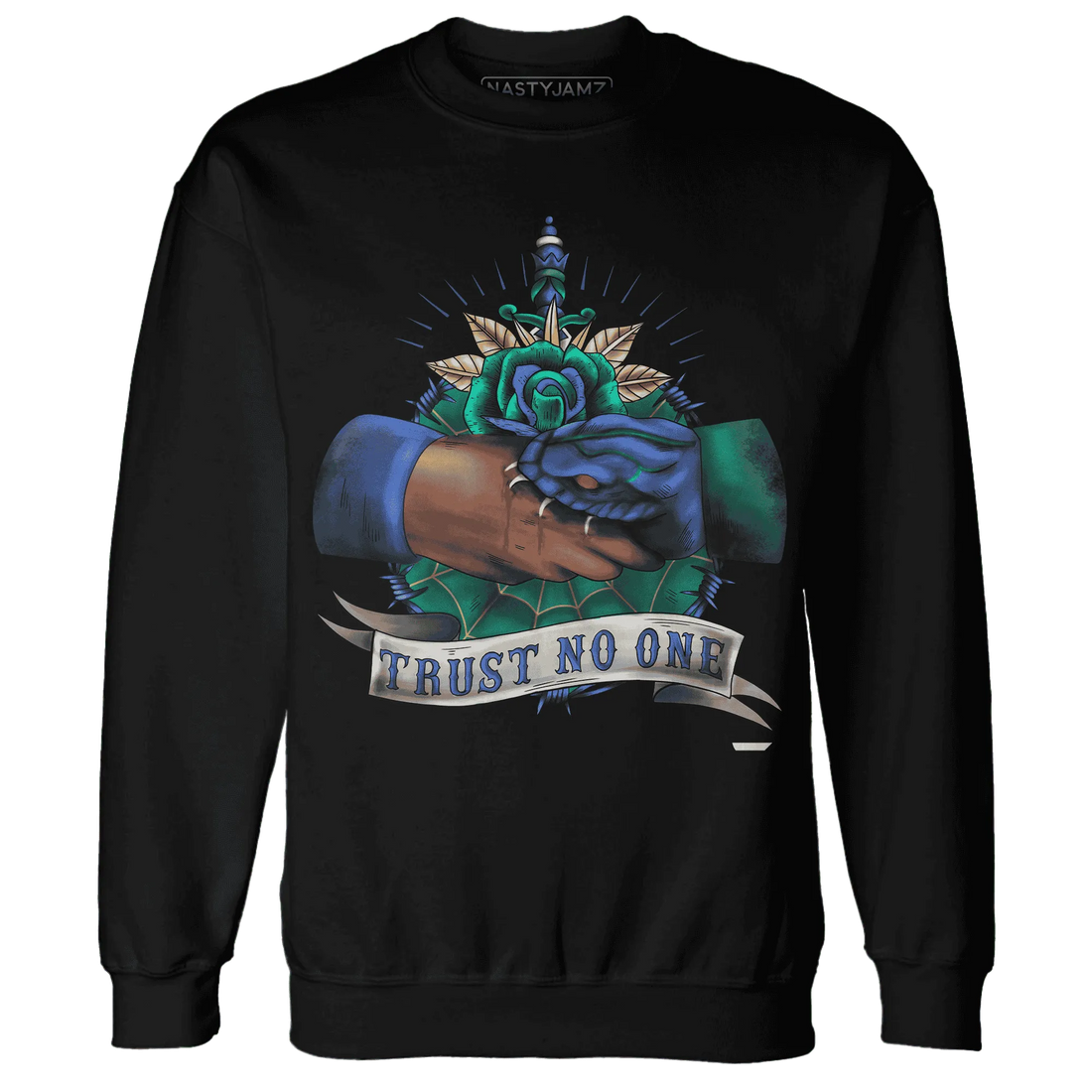 Dunk-Hyper-Royal-Malachite-NastyJamz-Sweatshirt-Match-Trust-No-One-Old-School