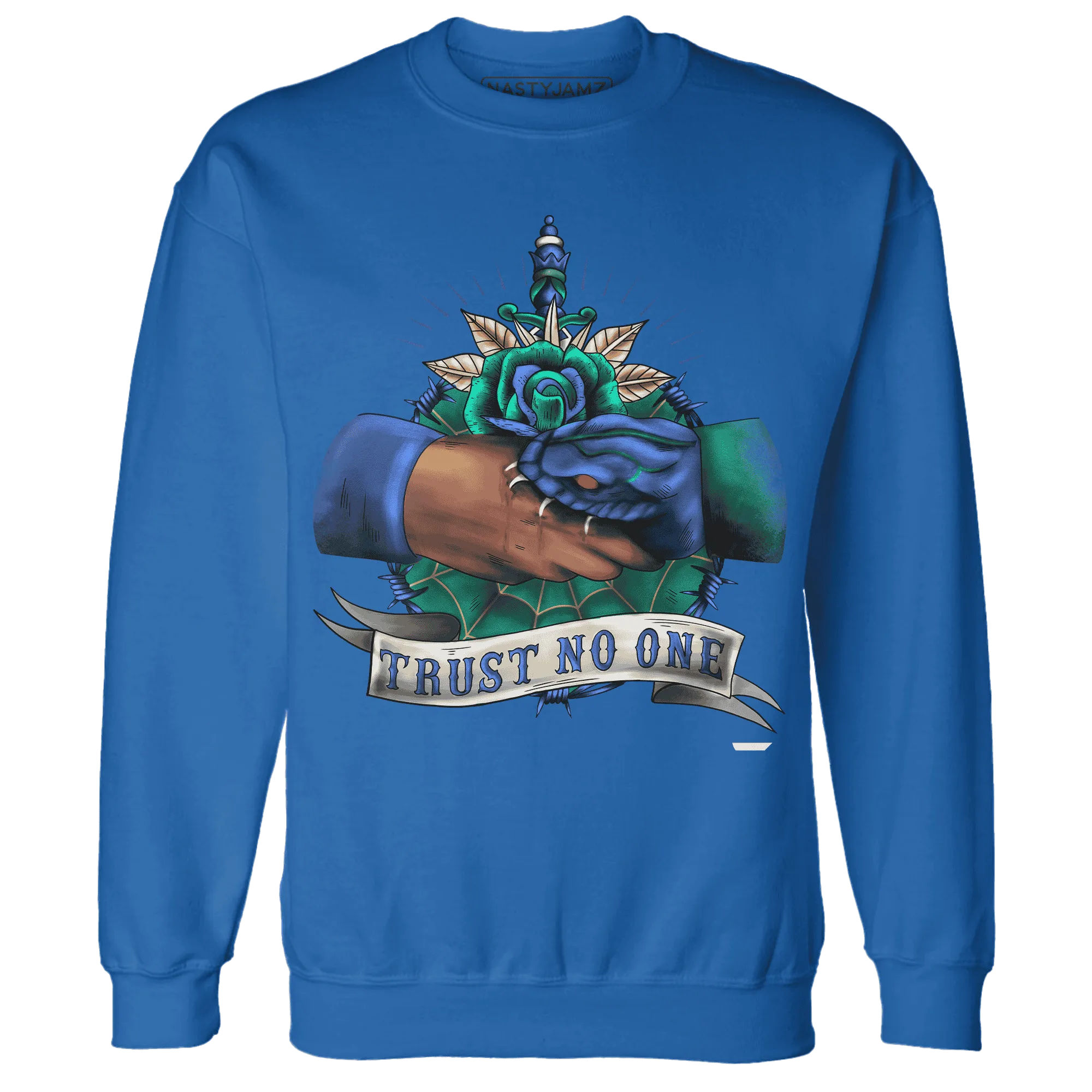Dunk-Hyper-Royal-Malachite-NastyJamz-Sweatshirt-Match-Trust-No-One-Old-School